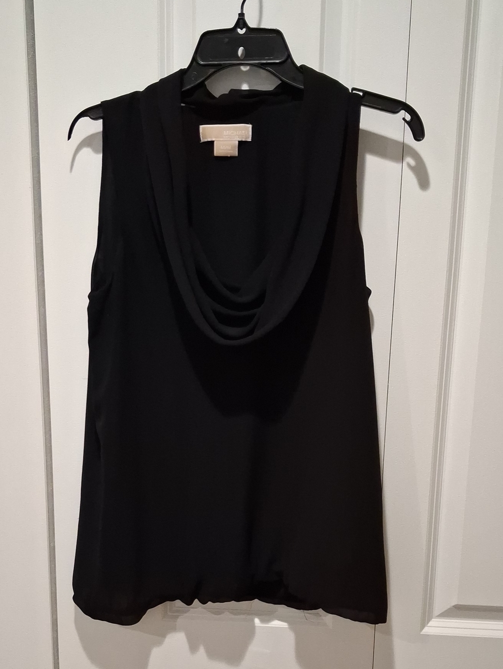 Michael Kors Black Cowl Neck Sleeveless Blouse